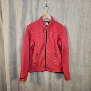 Spyder Fleece Zip Up Jacket Youth Girls 18 (XL) Hot Pink Full Zip Mock Collar